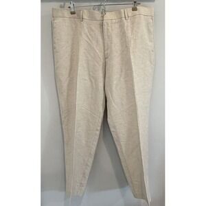 Cubavera Mens Linen Blend Summer Pants Light Tan Size 40 x 30